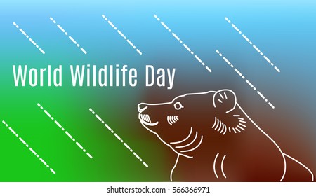 World Wildlife day. Vector illustration