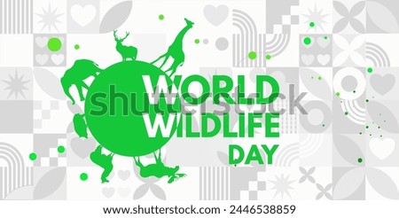 World Wildlife Day- vector illustration, banner	
