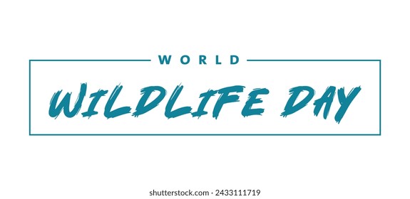 World Wildlife Day vector white background