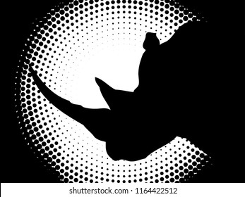 a world of wildlife in halftone.  rhinoceros.