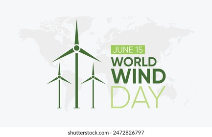 world wind day vector, 15 june world wind day