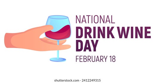 World Wine Day, Wine Drinking Day, vector illustration