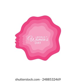 World Women's Day creative design isolated on white