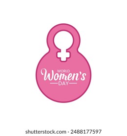 World Women's Day design isolated on white