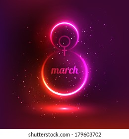 The world women's day march greeting beautiful background