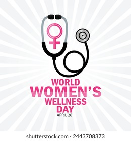 World Women's Wellness Day. Holiday concept. Template for background, banner, card, poster with text inscription