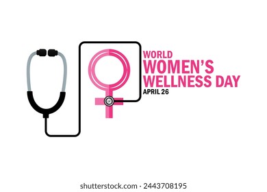 World Women's Wellness Day. Suitable for greeting card, poster and banner.