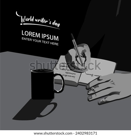 World Writers Day vector illustration