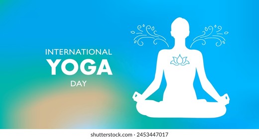 World yoga day banner design. Vector template.
