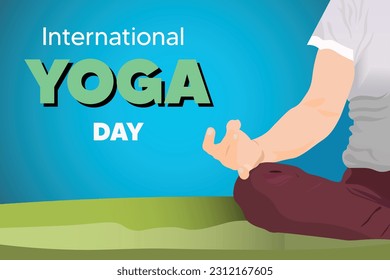 WORLD YOGA DAY POSTER VETOR ILLUSTRATION