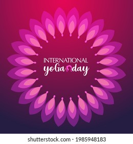 World Yoga Day vector illustration, with background