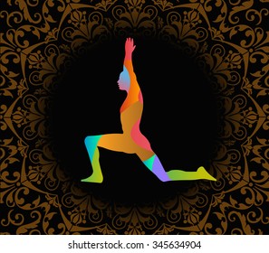 World Yoga Day vector illustration, pattern background - vector eps10