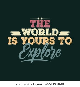The World Is Yours To Explore Vintage Travel Poster