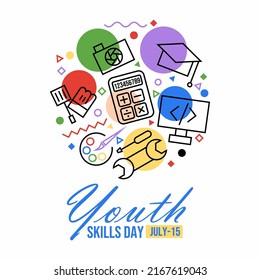 World Youth skill day illustration