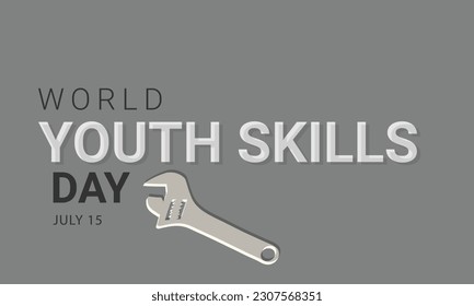 World Youth Skills Day. background, banner, card, poster, template. Vector illustration.