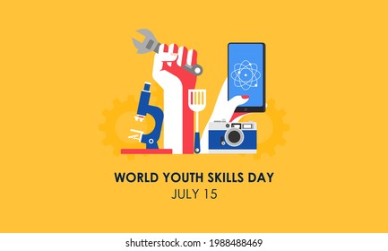 World Youth Skills Day Concept Illustration