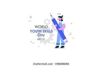 World Youth Skills Day Concept Illustration