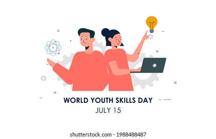 World Youth Skills Day Concept Illustration