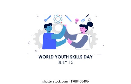 World Youth Skills Day Concept Illustration