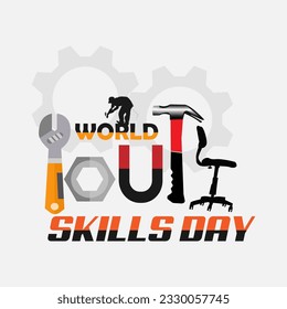 world youth skills day concept. creativity illustration. illustration vector