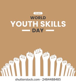 World Youth Skills Day, youth skills day held on 17th of july, social media post design.