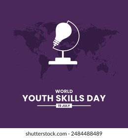 World Youth Skills Day, youth skills day held on 17th of july, social media post design.