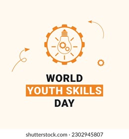 world youth skills day illustration