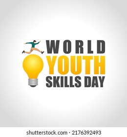 World Youth Skills day theme vector illustration.