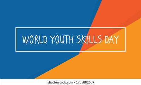 World Youth Skills Day. Vector illustration.