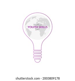 World Youth Skills Day ,Vector Illustration.