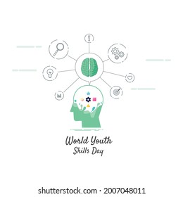 World Youth Skills Day vector Illustration  design, Celebrate on July 15th