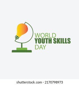 World Youth Skills Day Vector. Simple and elegant design