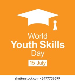 World youth skills day vector design or illustration. 15 July design. Eps file.