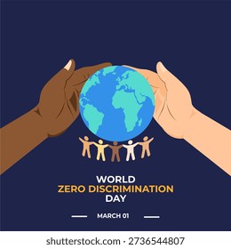 World zero discrimination day flyer illustration