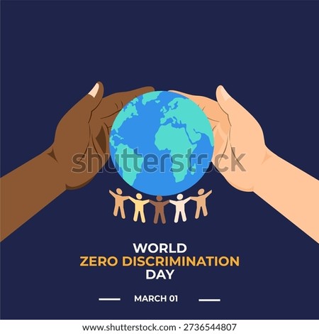 World zero discrimination day flyer illustration