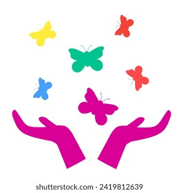 World Zero Discrimination Day is March 1st to create justice, with a theme of butterflies and hands suitable for posters
