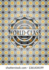 World-class arabic emblem. Arabesque decoration.