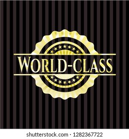 World-class gold badge or emblem