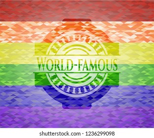 World-famous lgbt colors emblem 