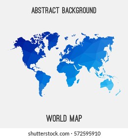World,international in geometric polygonal style.Abstract tessellation,modern design background. Vector illustration