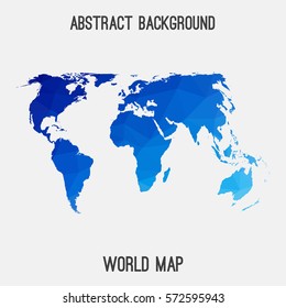 World,international in geometric polygonal style.Abstract tessellation,modern design background. Vector illustration