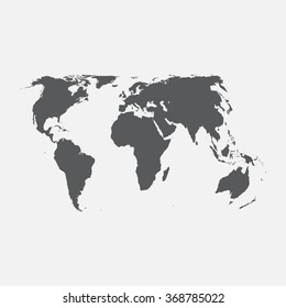 World,international map,border grey color. Vector EPS8