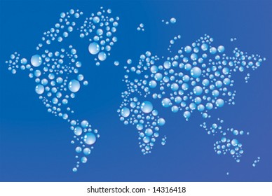 worldmap from bubbles