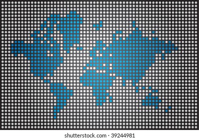 Worldmap made of dots