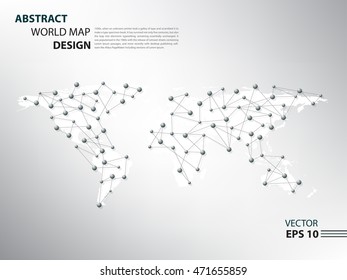 Worldmap spider network infographic and business presentation (Vector eps10)