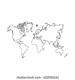 world-map-line-art