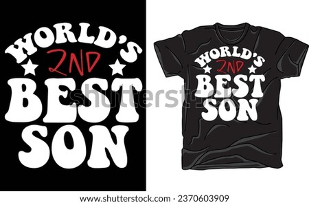 World's 2nd Best Son, Funny Gag Gift, Kids Adult T-Shirt