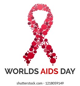 Worlds aids day concept background. Cartoon illustration of worlds aids day vector concept background for web design