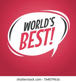 World's Best cartoon speech bubble