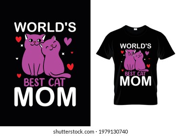 World's best cat mom t-shirt design